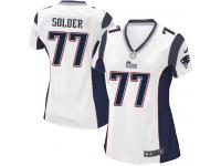 New England Patriots Nate Solder Women's Road Jersey - White Nike NFL #77 Game