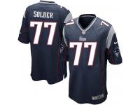 New England Patriots Nate Solder Youth Home Jersey - Navy Blue Nike NFL #77 Game