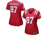 New England Patriots Rob Gronkowski Women's Alternate Jersey - Red Nike NFL #87 Game