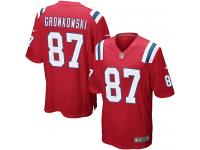 New England Patriots Rob Gronkowski Youth Alternate Jersey - Red Nike NFL #87 Game