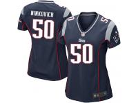 New England Patriots Rob Ninkovich Women's Home Jersey - Navy Blue Nike NFL #50 Game