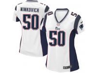 New England Patriots Rob Ninkovich Women's Road Jersey - White Nike NFL #50 Game