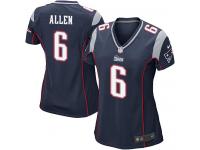 New England Patriots Ryan Allen Women's Home Jersey - Navy Blue Nike NFL #6 Game