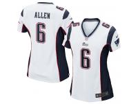 New England Patriots Ryan Allen Women's Road Jersey - White Nike NFL #6 Game