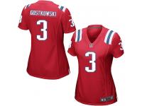 New England Patriots Stephen Gostkowski Women's Alternate Jersey - Red Nike NFL #3 Game