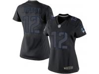 New England Patriots Tom Brady Women's Jersey - Black Impact Nike NFL #12 Game