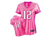 New England Patriots Tom Brady Women's Jersey - Pink New Be Luv'd Nike NFL #12 Game