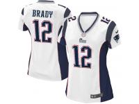 New England Patriots Tom Brady Women's Road Jersey - White Nike NFL #12 Game