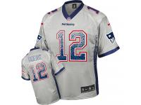 New England Patriots Tom Brady Youth Jersey - Grey Drift Fashion Nike NFL #12 Game