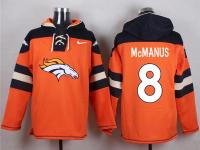 NFL Denver Broncos (K) #8 Brandon McManus Men Orange Pullover Hoodie