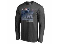 NFL Men's New England Patriots Pro Line by Fanatics Branded Charcoal Super Bowl LI Champions Trophy Collection Locker Room Long Sleeve T-Shirt