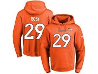 NFL Men's Nike Denver Broncos #29 Bradley Roby Orange Name & Number Pullover Hoodie