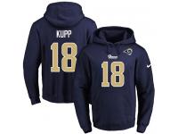 NFL Men's Nike Los Angeles Rams #18 Cooper Kupp Navy Blue Name & Number Pullover Hoodie