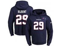 NFL Men's Nike New England Patriots #29 LeGarrette Blount Navy Blue Name & Number Pullover Hoodie