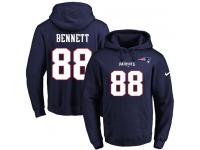 NFL Men's Nike New England Patriots #88 Martellus Bennett Red Name & Number Pullover Hoodie