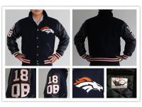 NFL Mitchell And Ness Denver Broncos #18 Peyton Manning Men Black Jacket