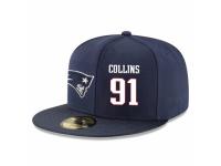 NFL New England Patriots #91 Jamie Collins Snapback Adjustable Player Hat - Navy White