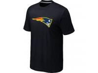 NFL New England Patriots Neon Logo Charcoal Men Black T-Shirt