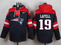 NFL New England Patriots (WR) #19 Brandon LaFell Men Navy Blue Pullover Hoodie