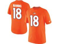 NFL Nike Denver Broncos #18 Peyton Manning Pride Name & Number Men T-Shirt Orange