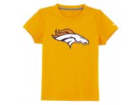 NFL Nike Denver Broncos Sideline Legend Authentic Logo Youth T-Shirt Yellow