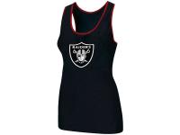 NFL Nike Okaland Raiders Ladies Big Logo Tri-Blend Racerback Stretch Women Tank Top Black