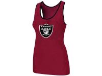 NFL Nike Okaland Raiders Ladies Big Logo Tri-Blend Racerback Stretch Women Tank Top Red