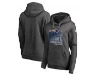 NFL Women's New England Patriots Pro Line by Fanatics Branded Charcoal Super Bowl LI Champions Trophy Collection Locker Room Pullover Hoodie