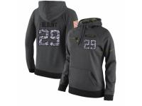 NFL Women's Nike New England Patriots #29 LeGarrette Blount Stitched Black Anthracite Salute to Service Player Performance Hoodie