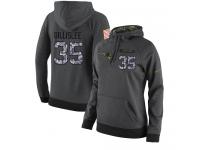 NFL Women's Nike New England Patriots #35 Mike Gillislee Stitched Black Anthracite Salute to Service