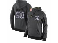 NFL Women's Nike New England Patriots #50 Rob Ninkovich Stitched Black Anthracite Salute to Service Player Performance Hoodie