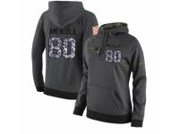 NFL Women's Nike New England Patriots #80 Danny Amendola Stitched Black Anthracite Salute to Service Player Performance Hoodie