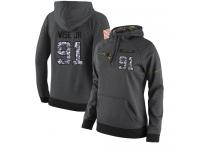 NFL Women's Nike New England Patriots #91 Deatrich Wise Jr Stitched Black Anthracite Salute to Service Player Performance Hoodie