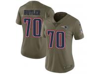 Nike Adam Butler Limited Olive Women's Jersey - NFL New England Patriots #70 2017 Salute to Service