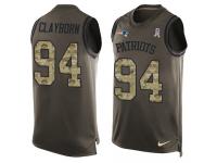 Nike Adrian Clayborn Green Men's Jer44sey - NFL New England Patriots #94 Salute to Service Tank Top