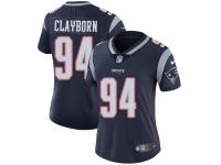 Nike Adrian Clayborn Limited Navy Blue Home Women's Jersey - NFL New England Patriots #94 Vapor Untouchable