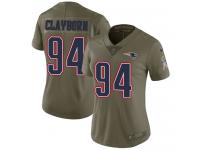 Nike Adrian Clayborn Limited Olive Women's Jersey - NFL New England Patriots #94 2017 Salute to Service