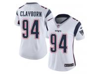 Nike Adrian Clayborn Limited White Road Women's Jersey - NFL New England Patriots #94 Vapor Untouchable