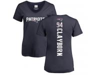 Nike Adrian Clayborn Navy Blue Backer Women's - NFL New England Patriots #94 T-Shirt