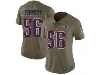 Nike Andre Tippett Limited Olive Women's Jersey - NFL New England Patriots #56 2017 Salute to Service