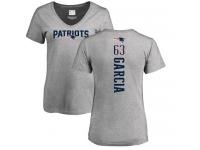 Nike Antonio Garcia Ash Backer V-Neck Women's - NFL New England Patriots #63 T-Shirt