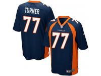 Nike Billy Turner Game Navy Blue Alternate Men's Jersey - NFL Denver Broncos #77