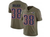 Nike Brandon Bolden Limited Olive Men's Jersey - NFL New England Patriots #38 2017 Salute to Service