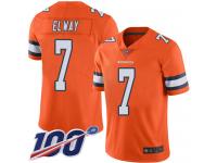 Nike Broncos #7 John Elway Orange Men's Stitched NFL Limited Rush 100th Season Jersey