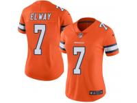 Nike Broncos #7 John Elway Orange Women Stitched NFL Limited Rush Jersey