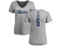 Nike Cooper Kupp Ash Backer V-Neck Women's - NFL Los Angeles Rams #18 T-Shirt