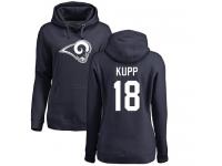 Nike Cooper Kupp Navy Blue Name & Number Logo Women's - NFL Los Angeles Rams #18 Pullover Hoodie