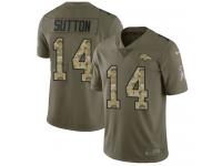 Nike Courtland Sutton Limited Olive Camo Men's Jersey - NFL Denver Broncos #14 2017 Salute to Service