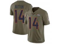 Nike Courtland Sutton Limited Olive Men's Jersey - NFL Denver Broncos #14 2017 Salute to Service