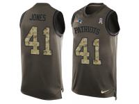 Nike Cyrus Jones Green Men's Jer44sey - NFL New England Patriots #41 Salute to Service Tank Top